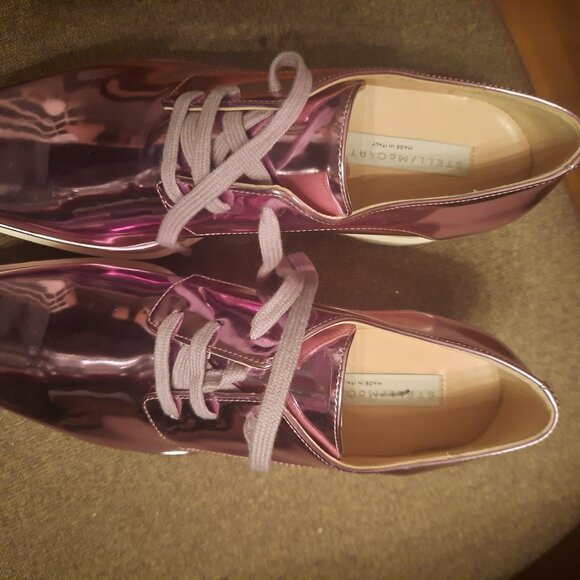 STELLA MCCARTNEY Elyse mirrored faux leather platform sneakers - MISMATCH SIZE - Picture 5 of 11